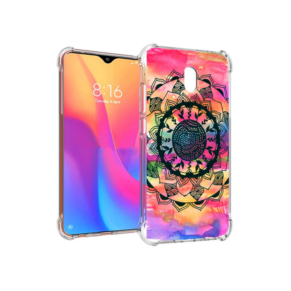 

Чехол MyPads Tocco для Xiaomi Redmi 8A яркая абстракция круглый цветок (PT138948.272.704), Прозрачный, Tocco