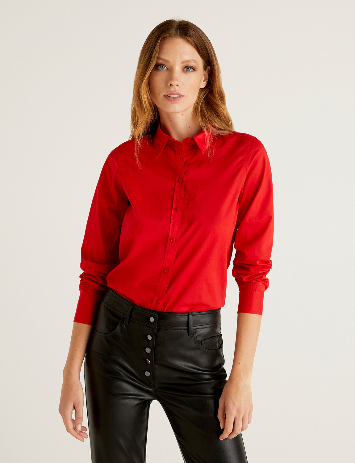 

Рубашка женская United Colors of Benetton 21A_5CQY5QC13 красная L, 21A_5CQY5QC13