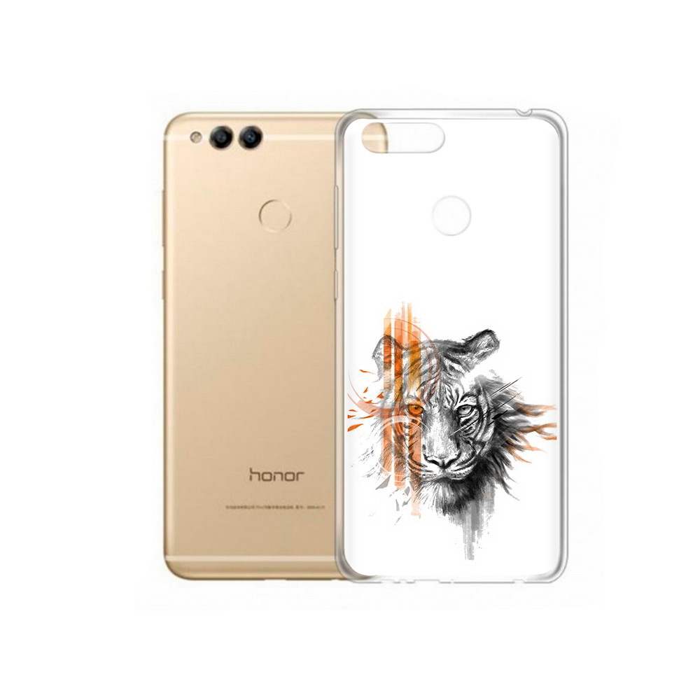 

Чехол MyPads Tocco для Huawei 7X огненный тигр (PT94112.65.526), Прозрачный, Tocco