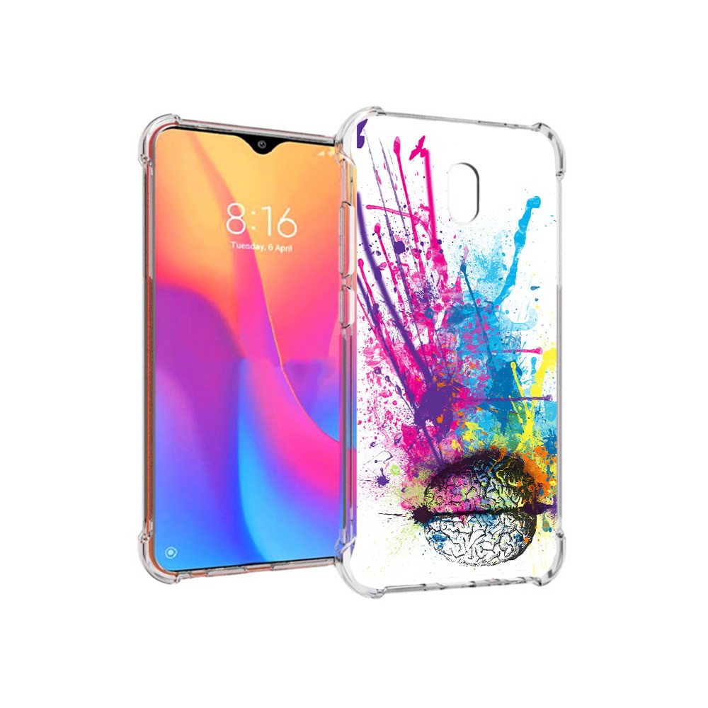 

Чехол MyPads Tocco для Xiaomi Redmi 8A яркий красочный мозг (PT138948.272.710), Прозрачный, Tocco