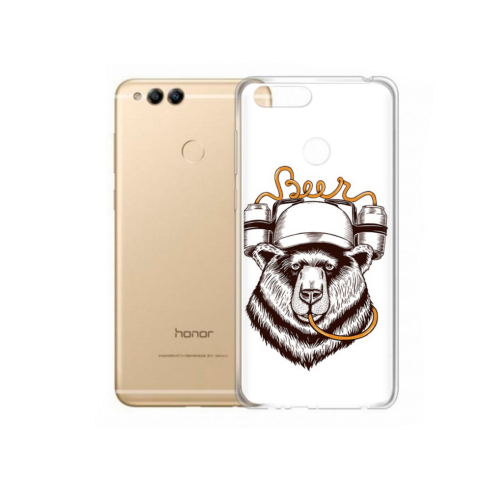 

Чехол MyPads Tocco для Huawei 7X пивной медведь (PT94112.65.538), Прозрачный, Tocco