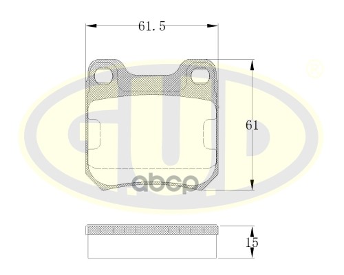 Тормозные колодки GUD задние дисковые GBP023900 1300₽