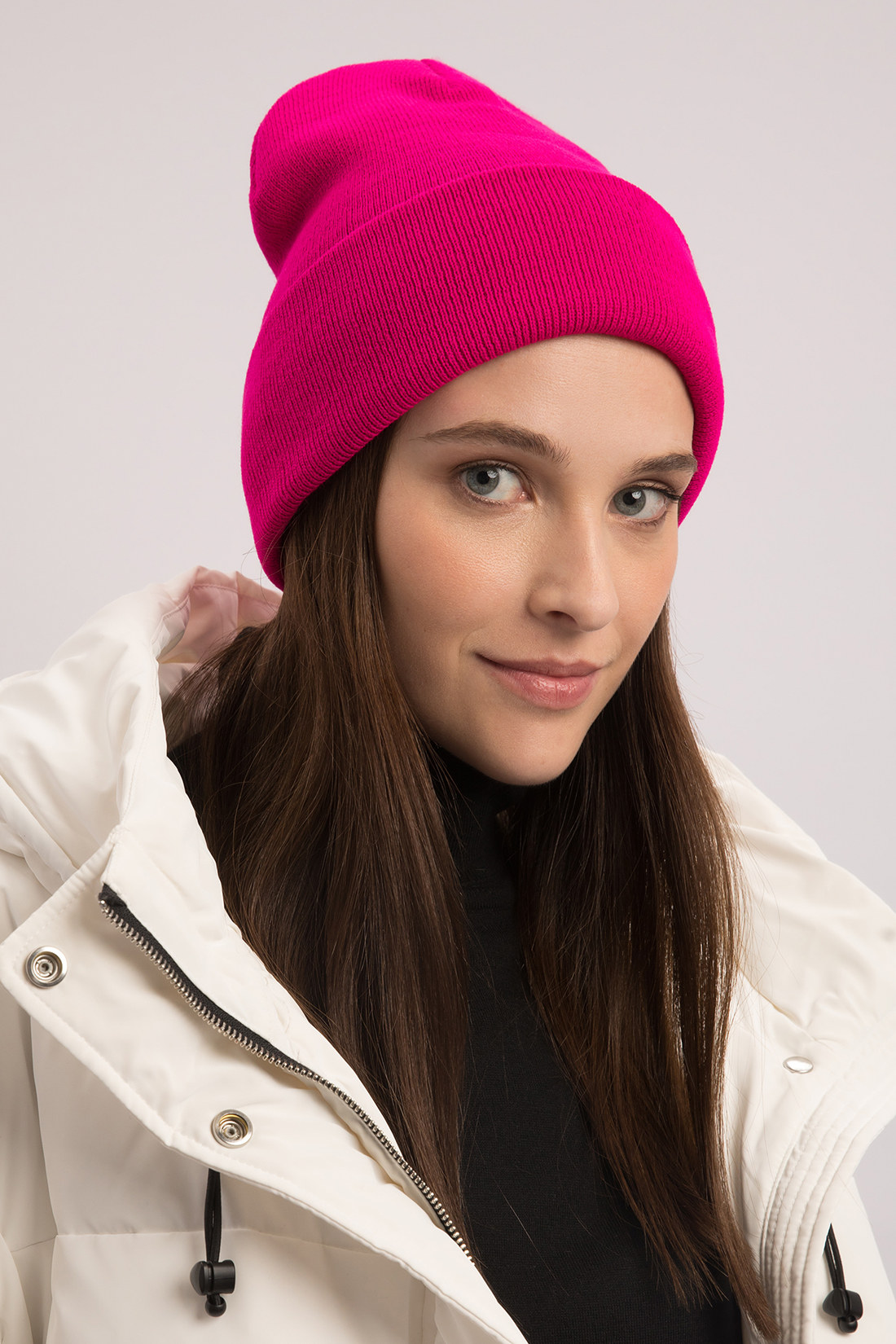 

Шапка бини женская Baon B3422530 pink yarrow, р, Розовый, B3422530