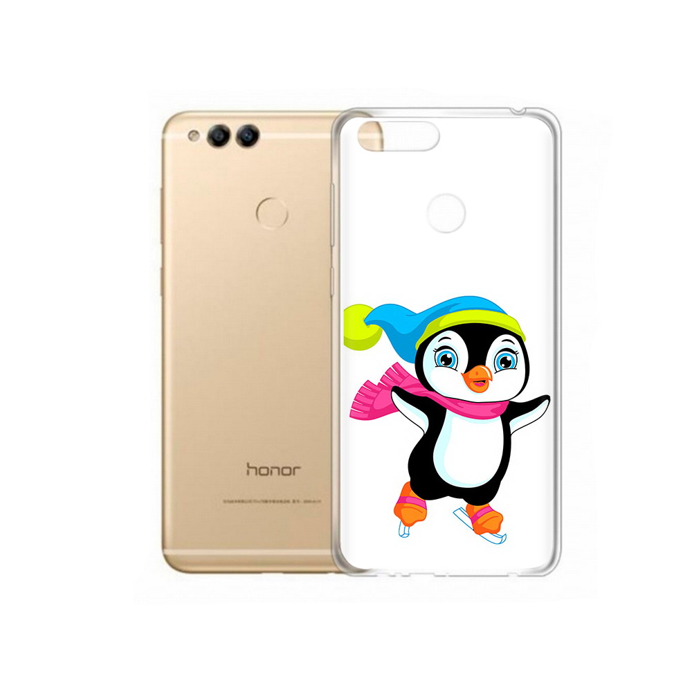 

Чехол MyPads Tocco для Huawei 7X пингвин на коньках (PT94112.65.540), Прозрачный, Tocco