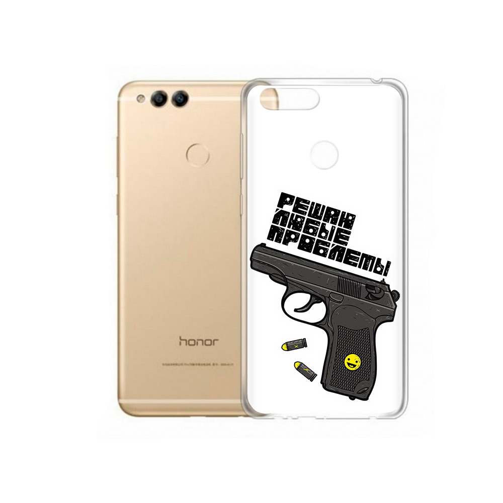 

Чехол MyPads Tocco для Huawei 7X пистолет против проблем (PT94112.65.542), Прозрачный, Tocco