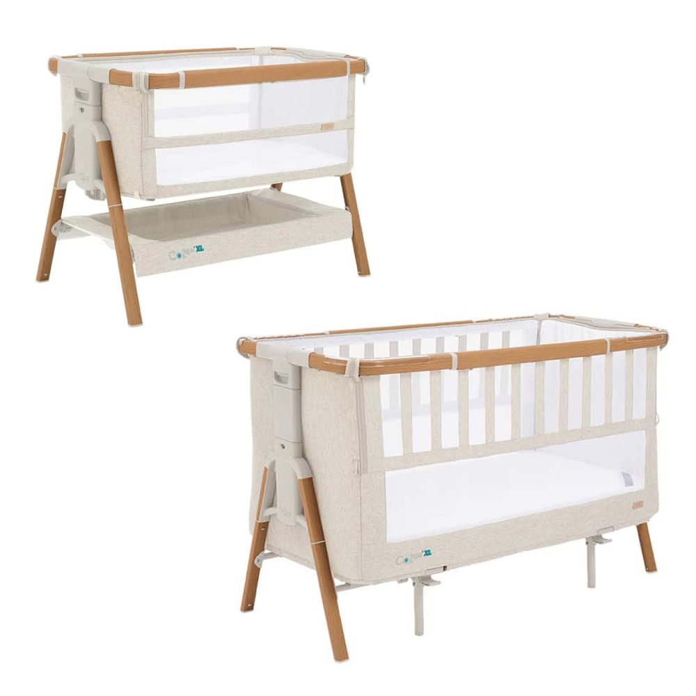 Кровать-трансформер приставная Tutti Bambini CoZee XL 120*60 см Scandinavian Walnut/Ecru