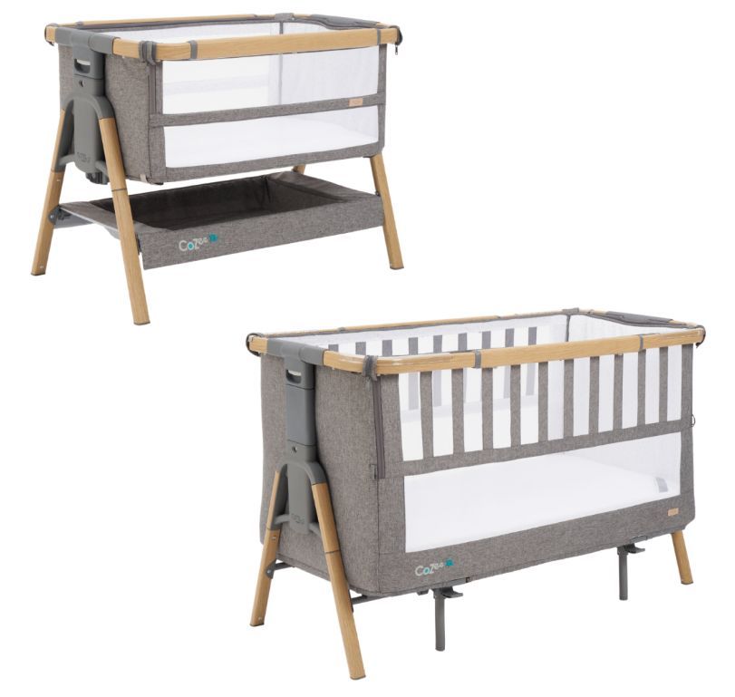 Кровать-трансформер приставная Tutti Bambini CoZee XL 120*60 см Oak/Charcoal