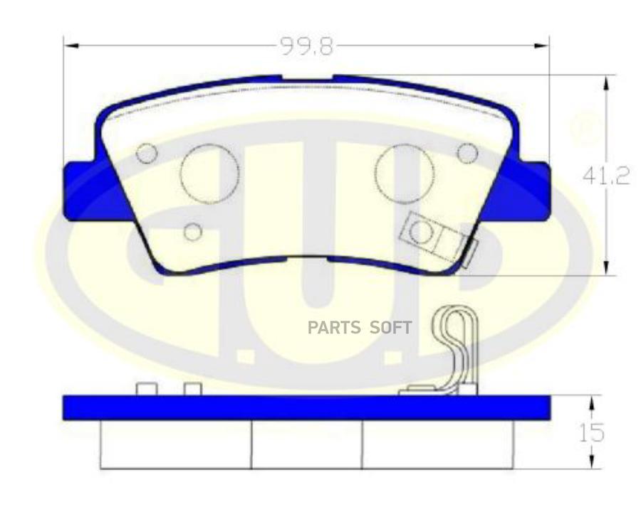 К-т колодки зад hyu i10 1.0/kia rio iii/carens 1.25/1.4/1.6/crdi/1.7crdi 11-