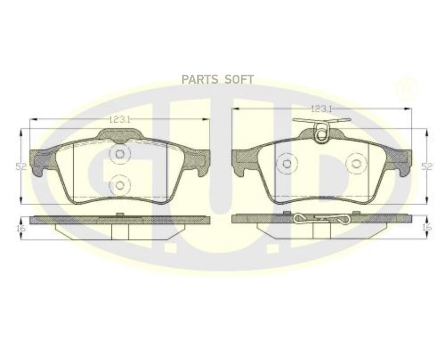 

Тормозные колодки G.U.D. GBP880113