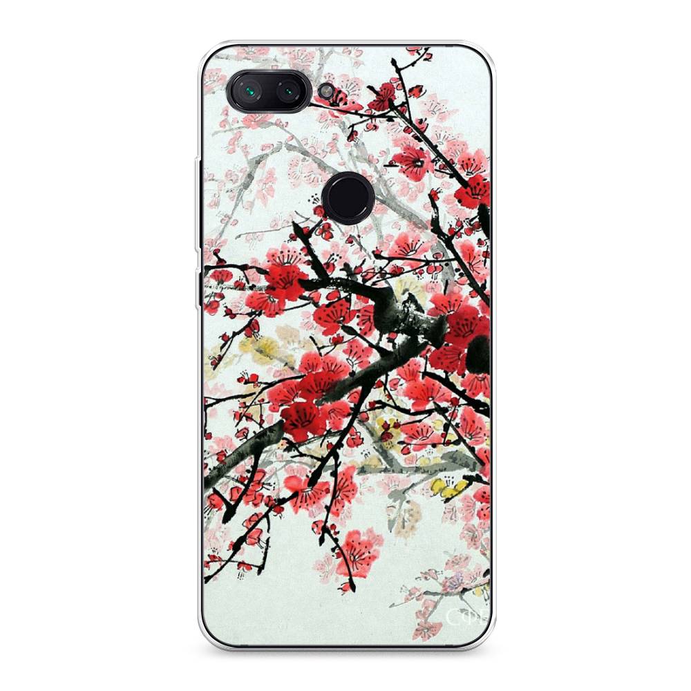 

Чехол Awog на Xiaomi Mi 8 Lite (Youth Edition) "Сакура", Розовый;черный, 34550-4