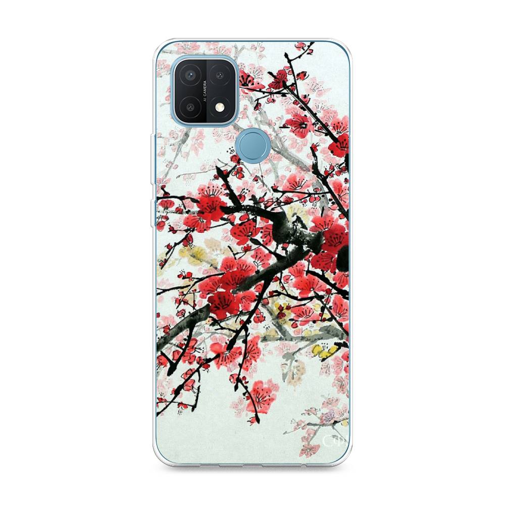 

Чехол Awog на Oppo A15 "Сакура", Розовый;черный, 254750-4