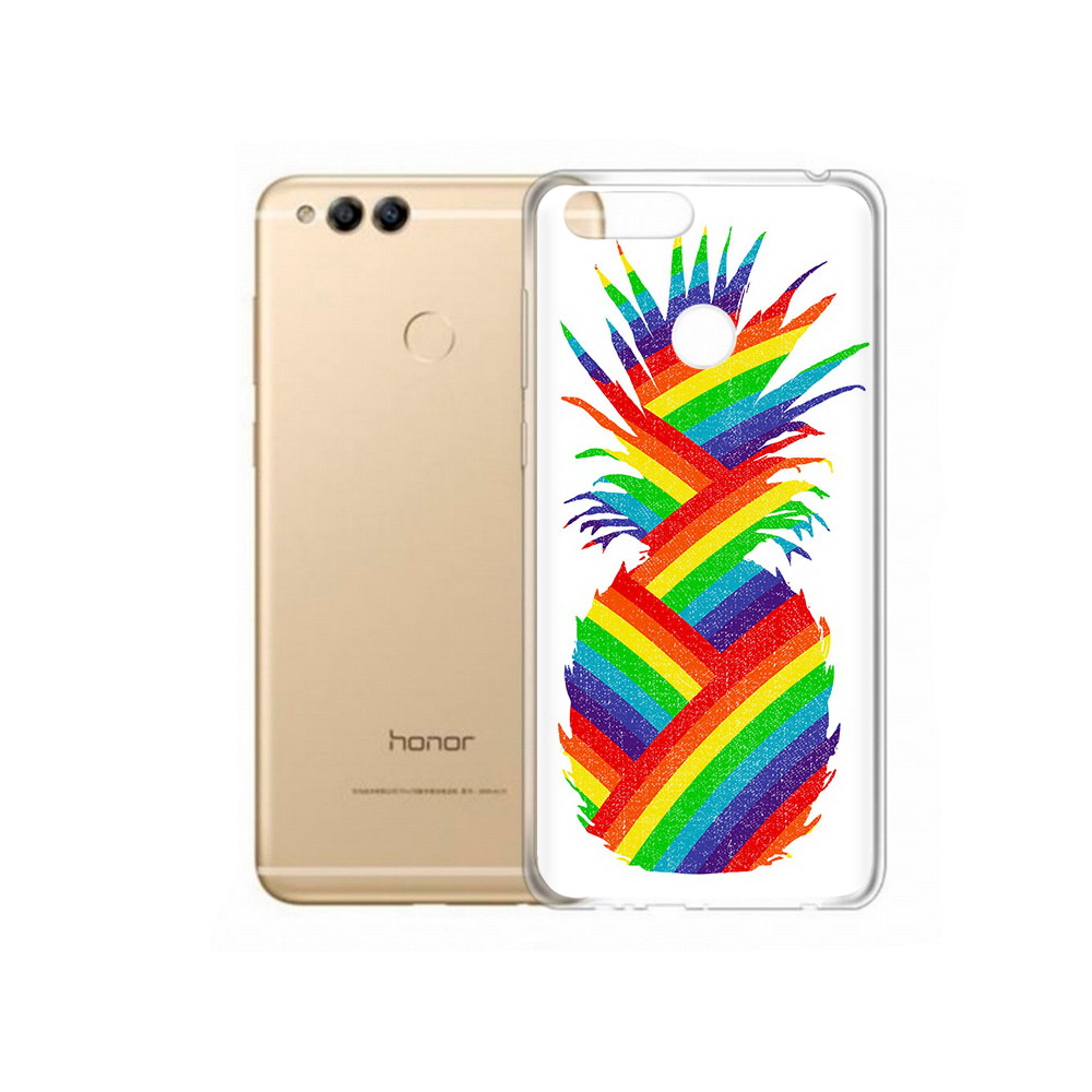 

Чехол MyPads Tocco для Huawei 7X радужный ананас (PT94112.65.566), Прозрачный, Tocco