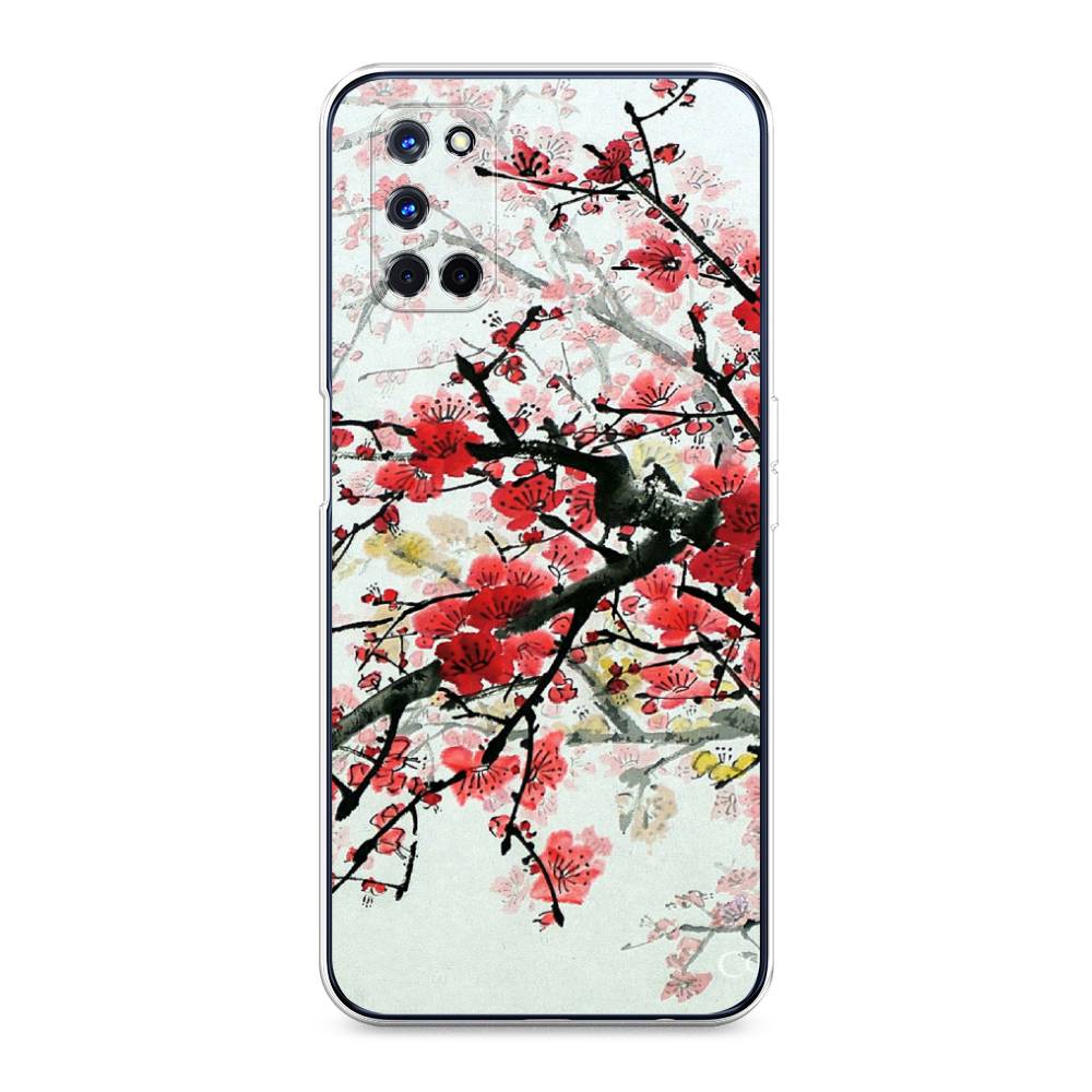 

Чехол Awog на Oppo A52 "Сакура", Розовый;черный, 253150-4