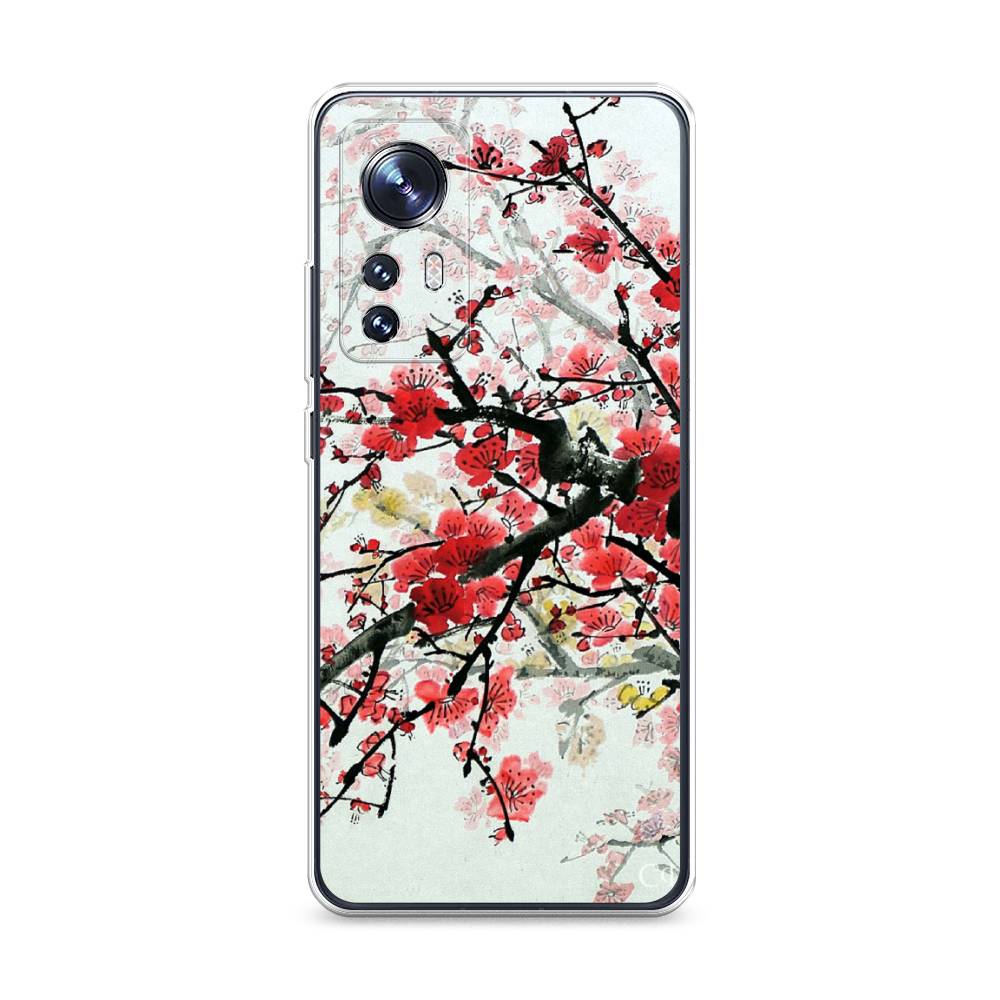

Чехол Awog на Xiaomi 12X "Сакура", Розовый;черный, 312950-4