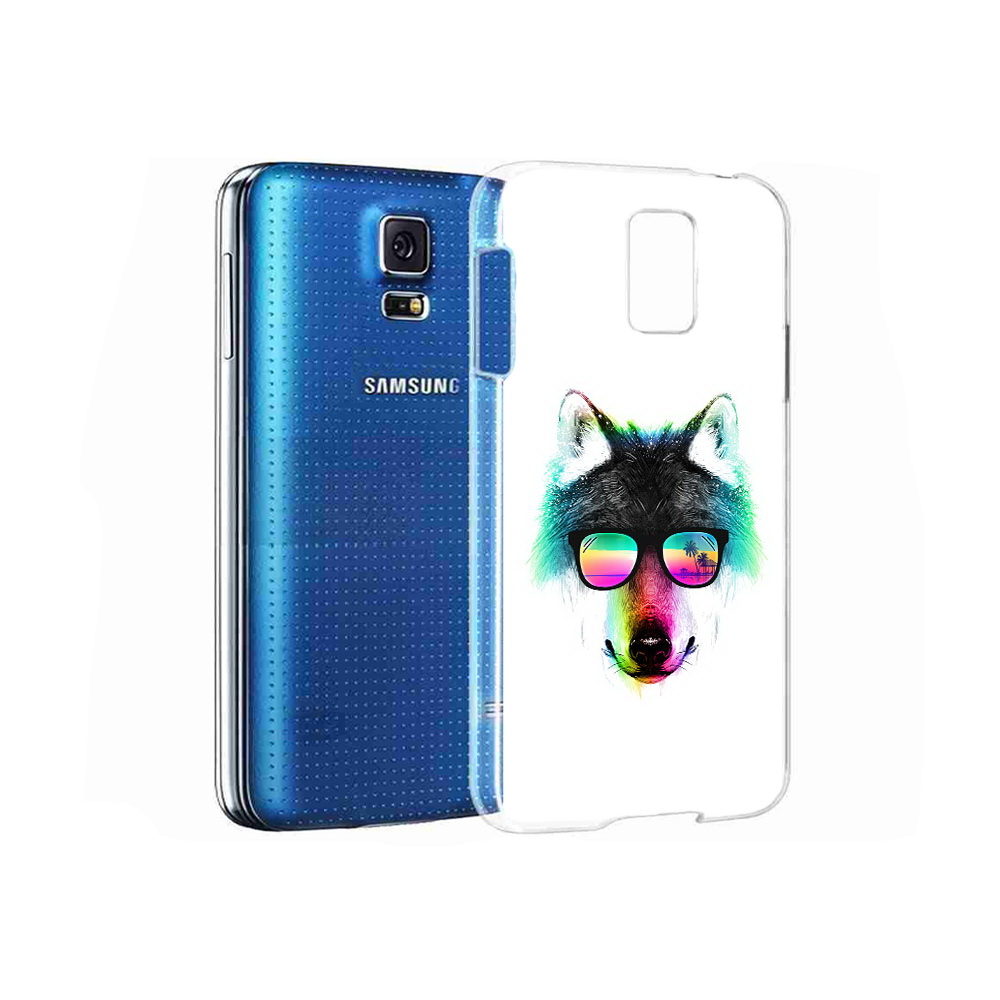 

Чехол MyPads Tocco для Samsung Galaxy S5 радужный волк (PT12196.512.567), Прозрачный, Tocco