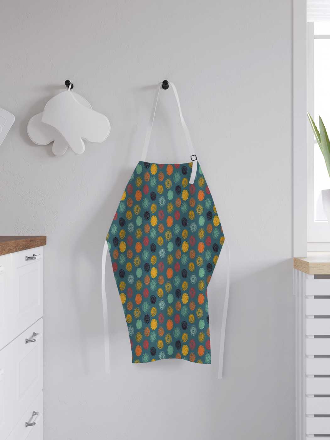 

Фартук женский JoyArty для готовки "Разноцветные шары", универсальный размер, Синий