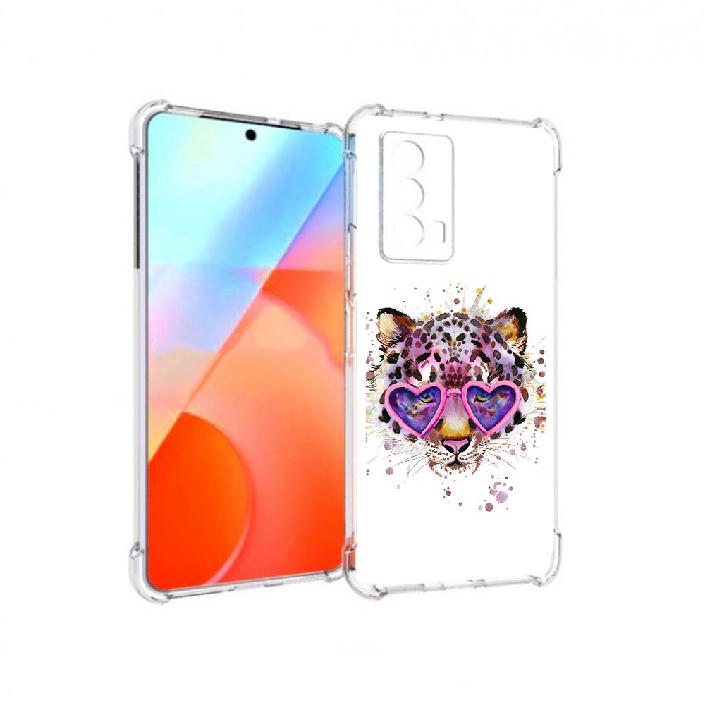 

Чехол MyPads Tocco для Vivo iQOO Z5 модный леопард (PT226980.401.480), Прозрачный, Tocco