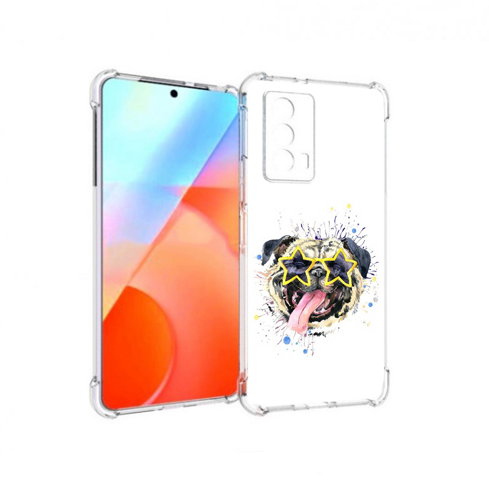 

Чехол MyPads Tocco для Vivo iQOO Z5 мопс боксер (PT226980.401.482), Прозрачный, Tocco