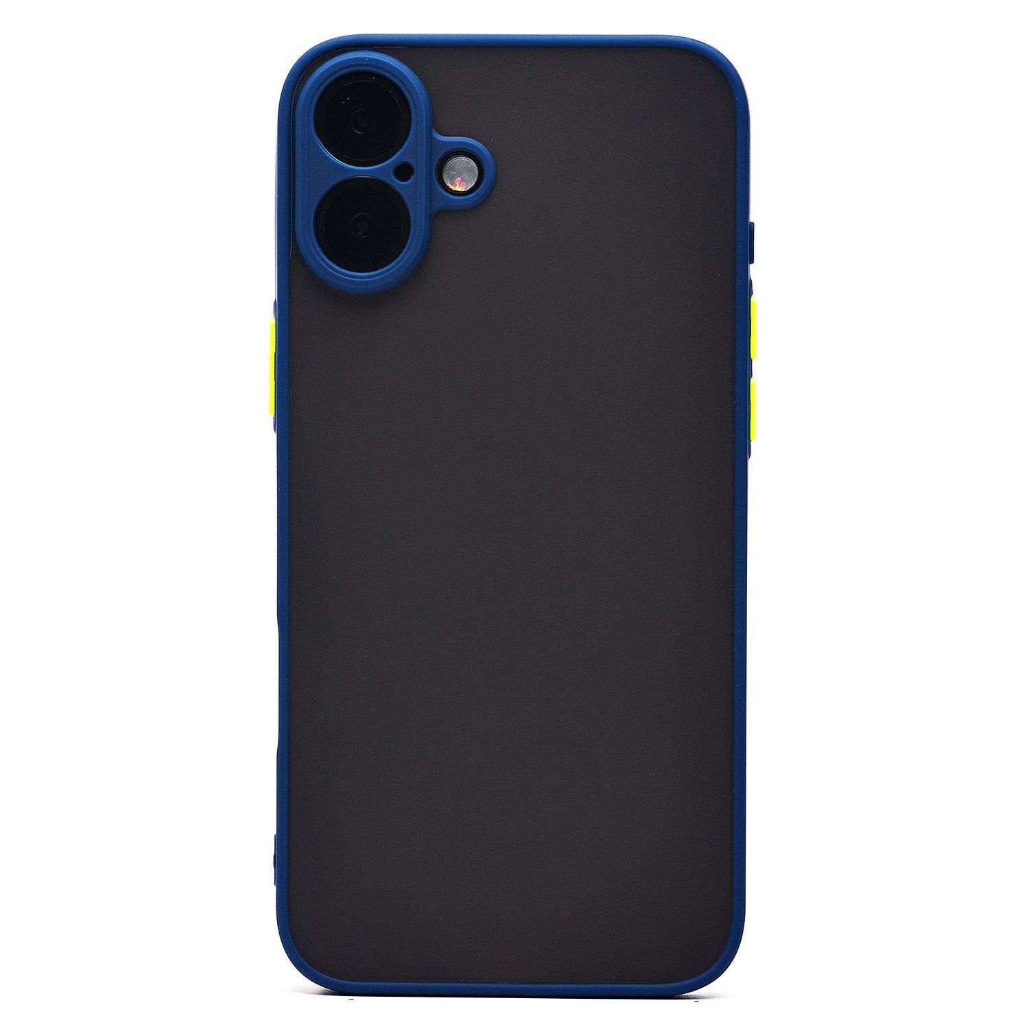 

Чехол iPhone 16 Plus пластиковый с окантовкой <темно-синий>