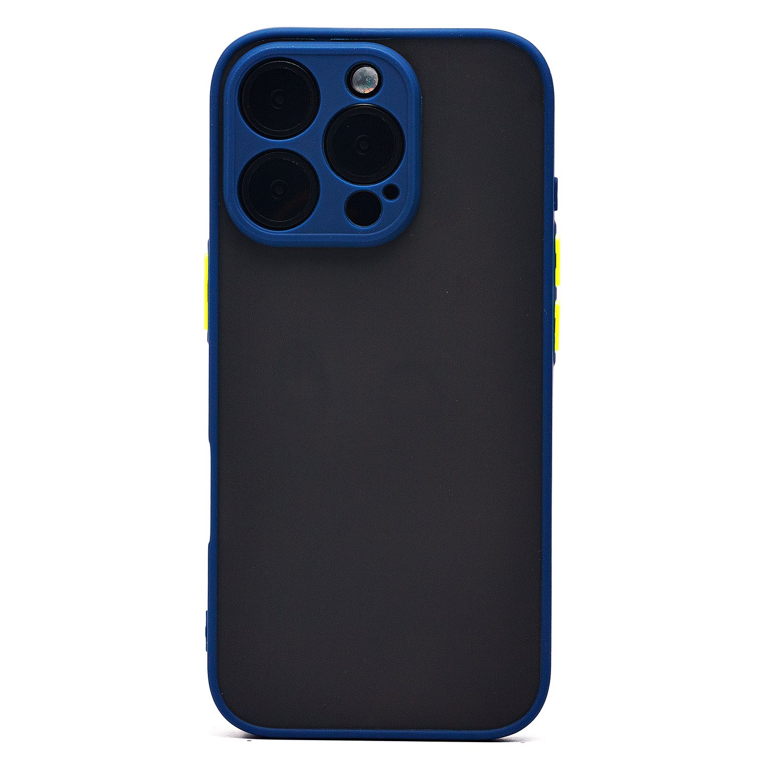

Чехол iPhone 16 Pro пластиковый с окантовкой <темно-синий>