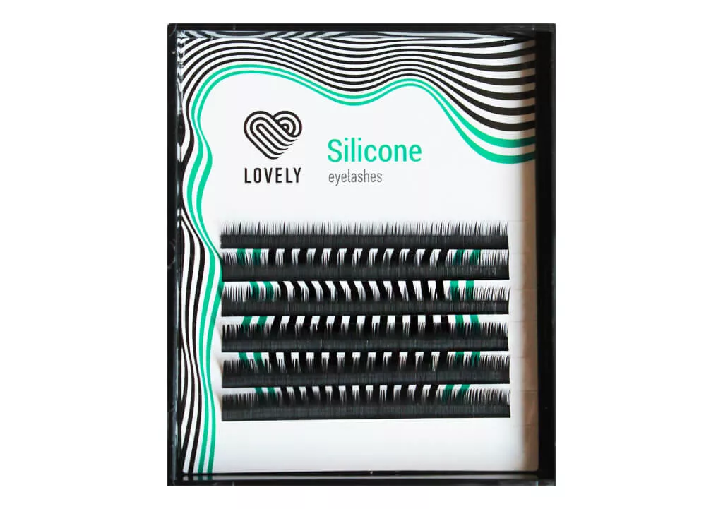 

Ресницы чёрные LOVELY Silicone, 6 лент C 0,10 11 мм, Черный