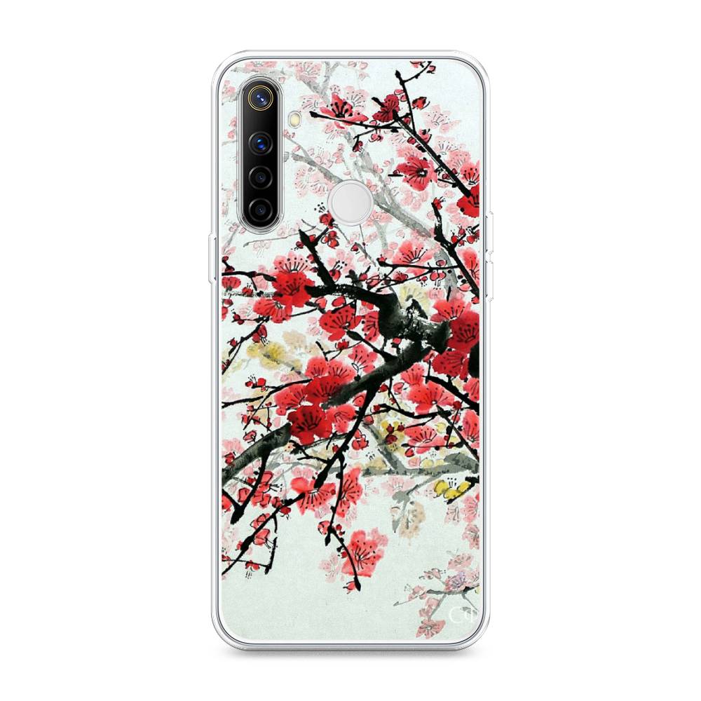 

Чехол Awog на Realme 6i "Сакура", Розовый;черный, 252950-4