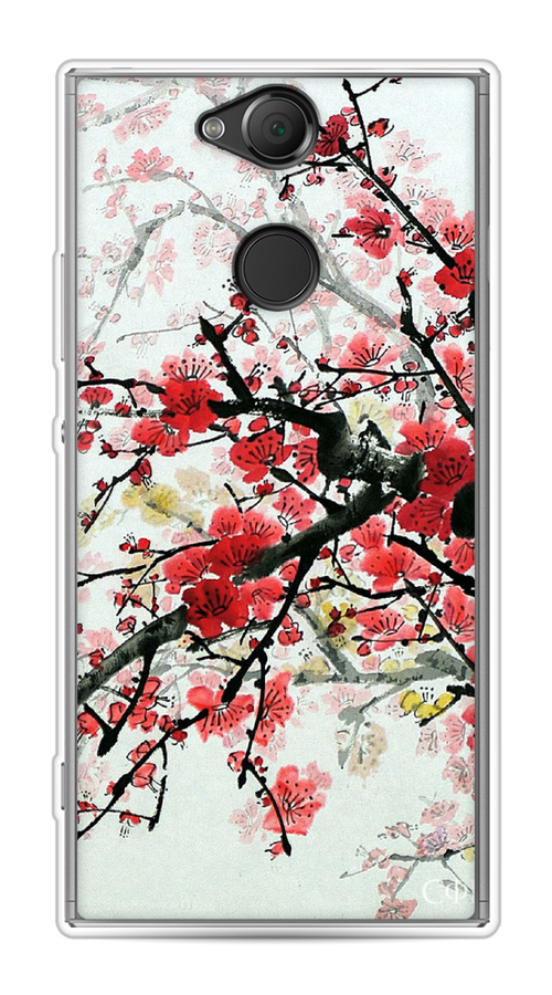 

Чехол Awog на Sony Xperia XA2 "Сакура", Розовый;черный, 53150-4