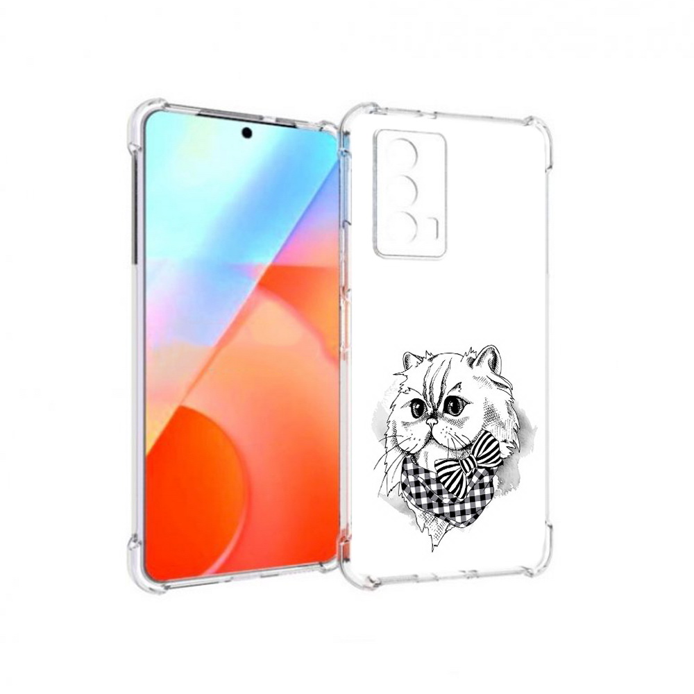 

Чехол MyPads Tocco для Vivo iQOO Z5 нарисованная красивая кошечка (PT226980.401.503), Прозрачный, Tocco