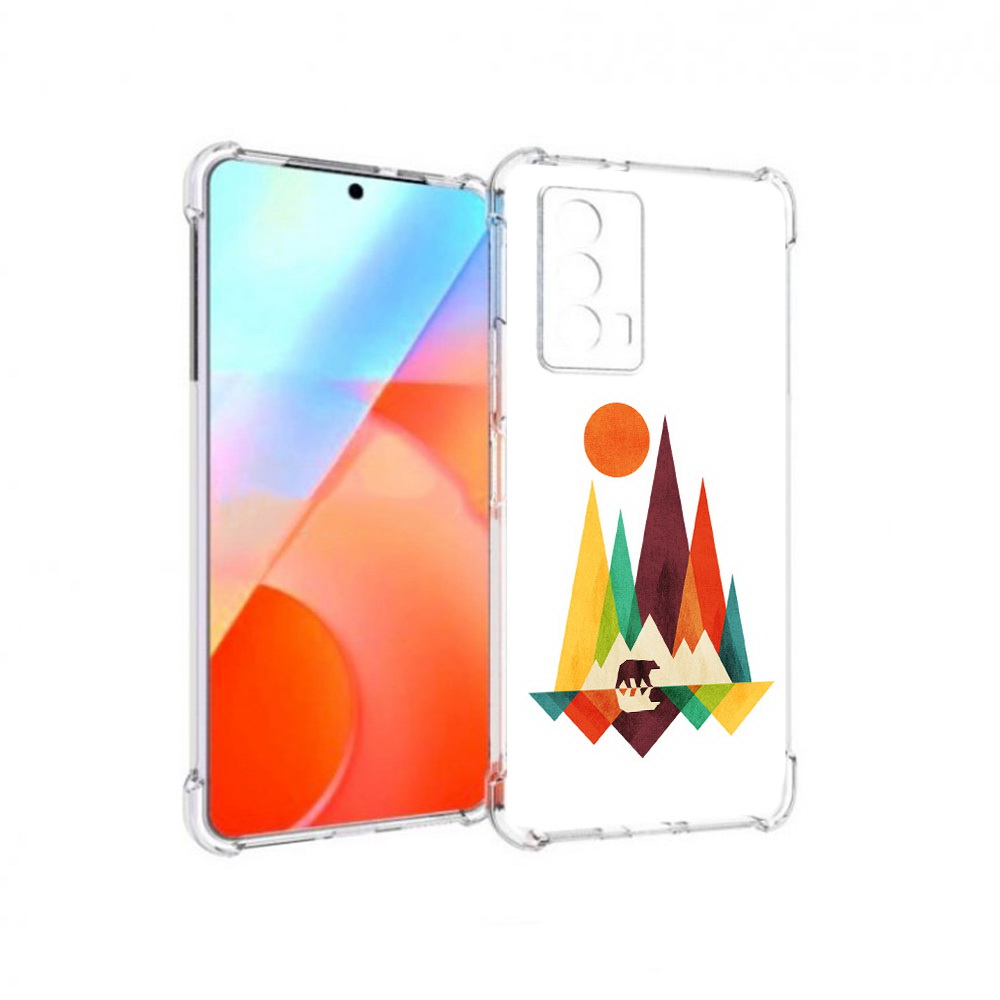 

Чехол MyPads Tocco для Vivo iQOO Z5 нарисованные горы с медведем (PT226980.401.506), Прозрачный, Tocco