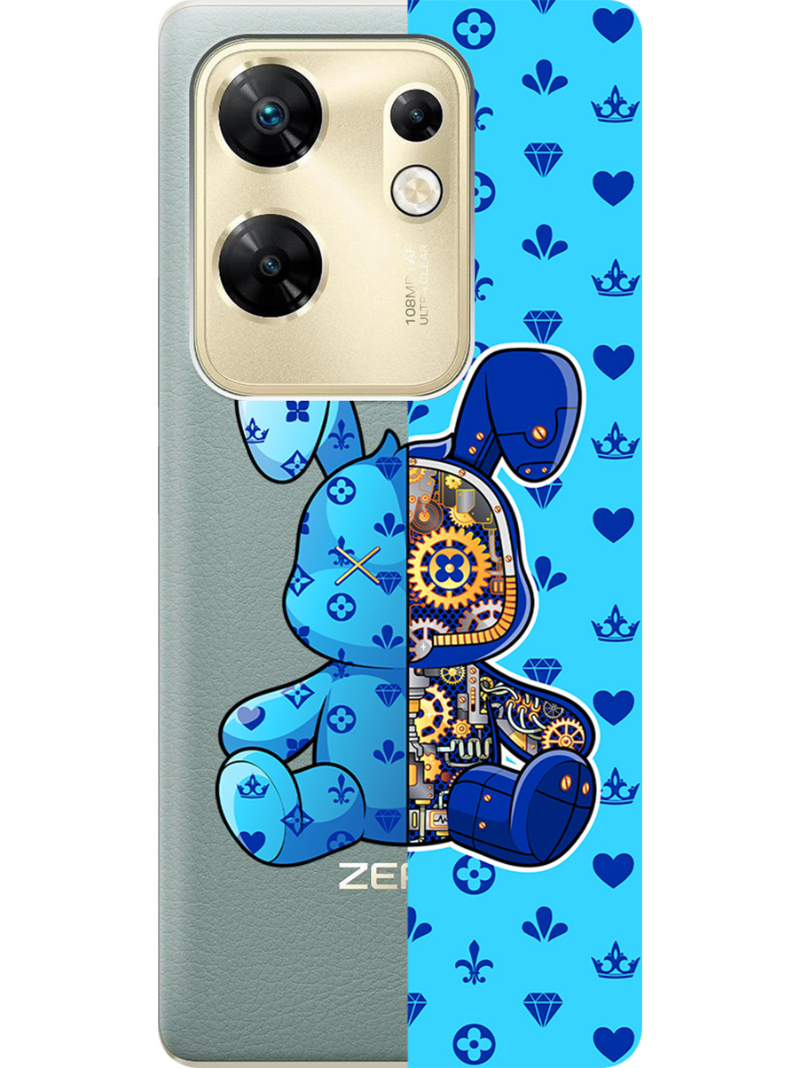 

Силиконовый чехол на Infinix Zero 30 4G с принтом "Голубой Кролик с механизмом", Прозрачный;голубой;синий, 778687971