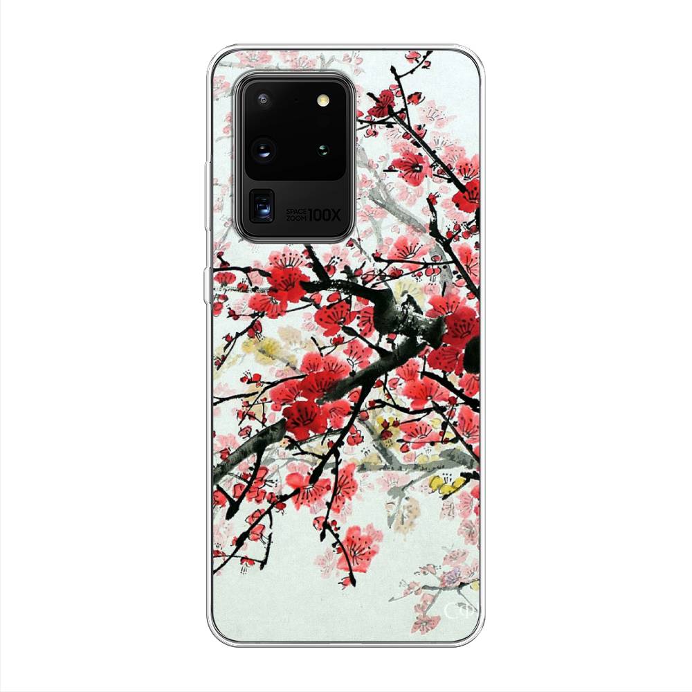 

Чехол Awog на Samsung Galaxy S20 Ultra "Сакура", Розовый;черный, 29450-4