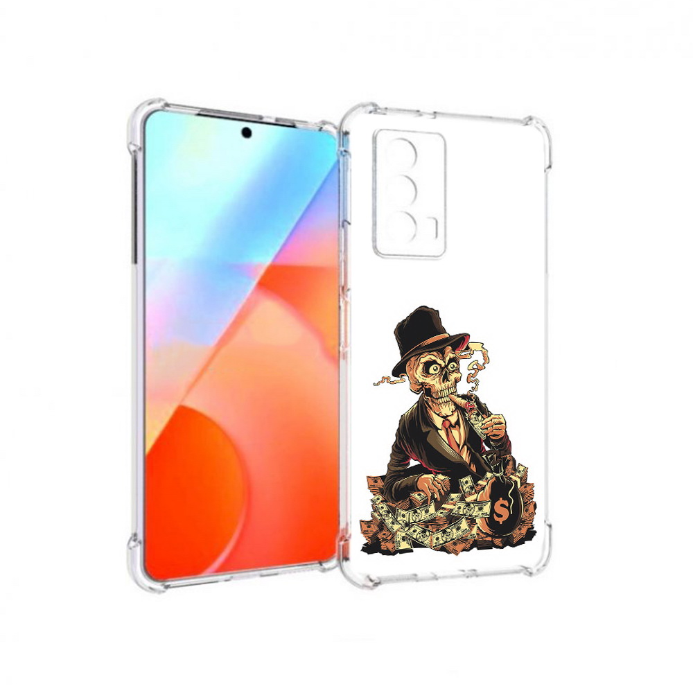 

Чехол MyPads Tocco для Vivo iQOO Z5 нарисованный череп с сигаретой (PT226980.401.515), Прозрачный, Tocco