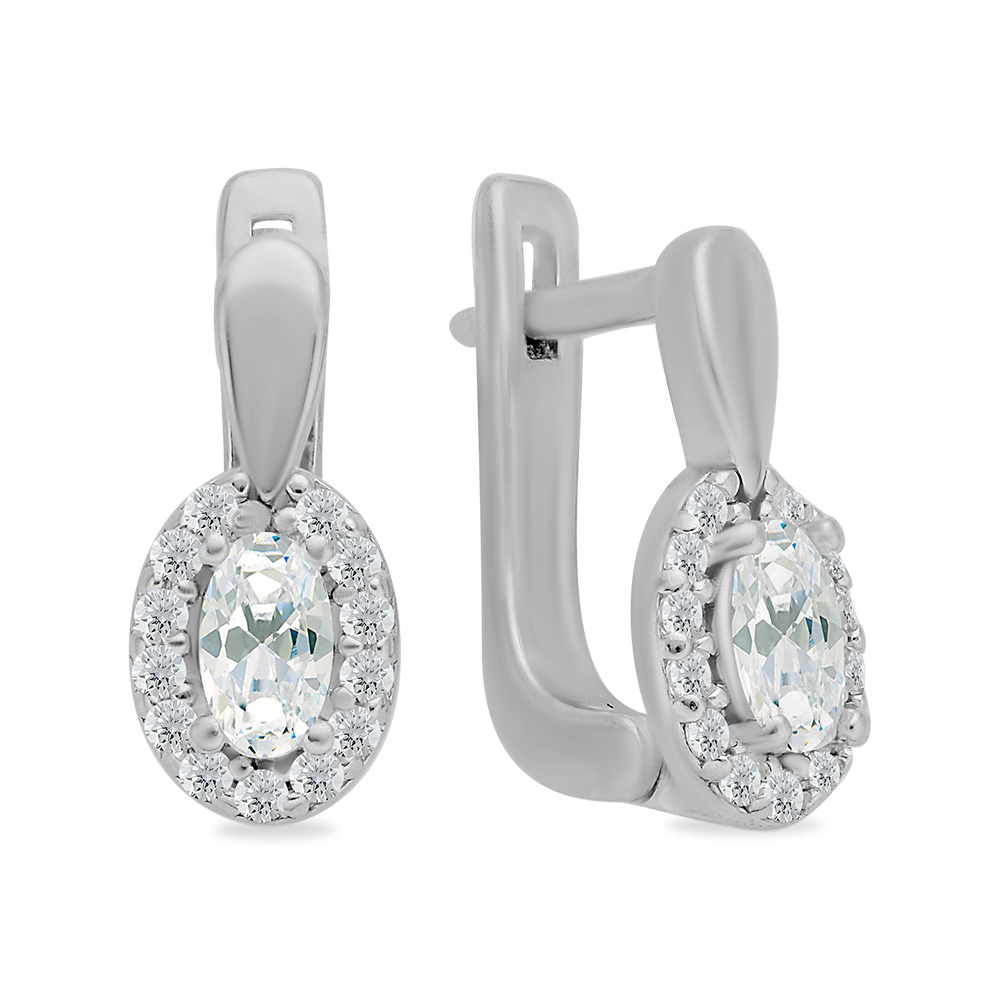 

Серьги из серебра 585Gold 702009086, фианит, 702009086