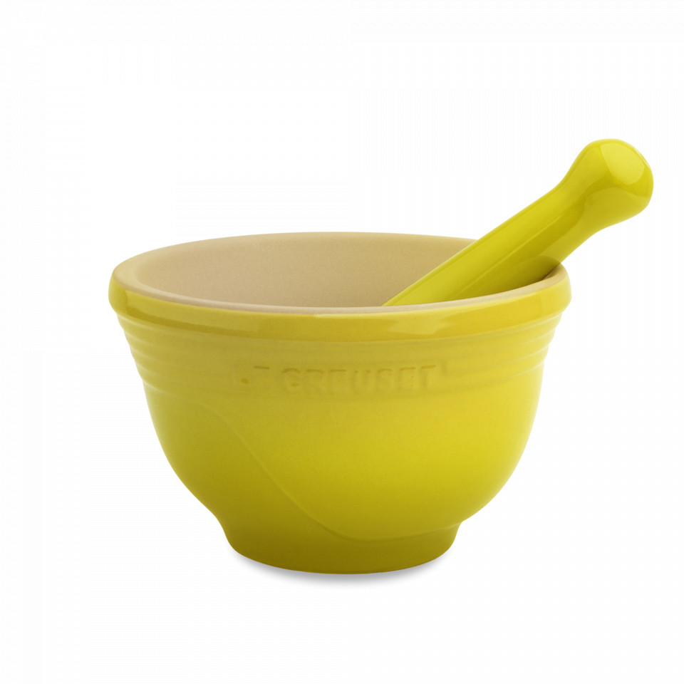 Ступка с пестиком, LE CREUSET, Soleil, 11,5 см, керамика, желтый