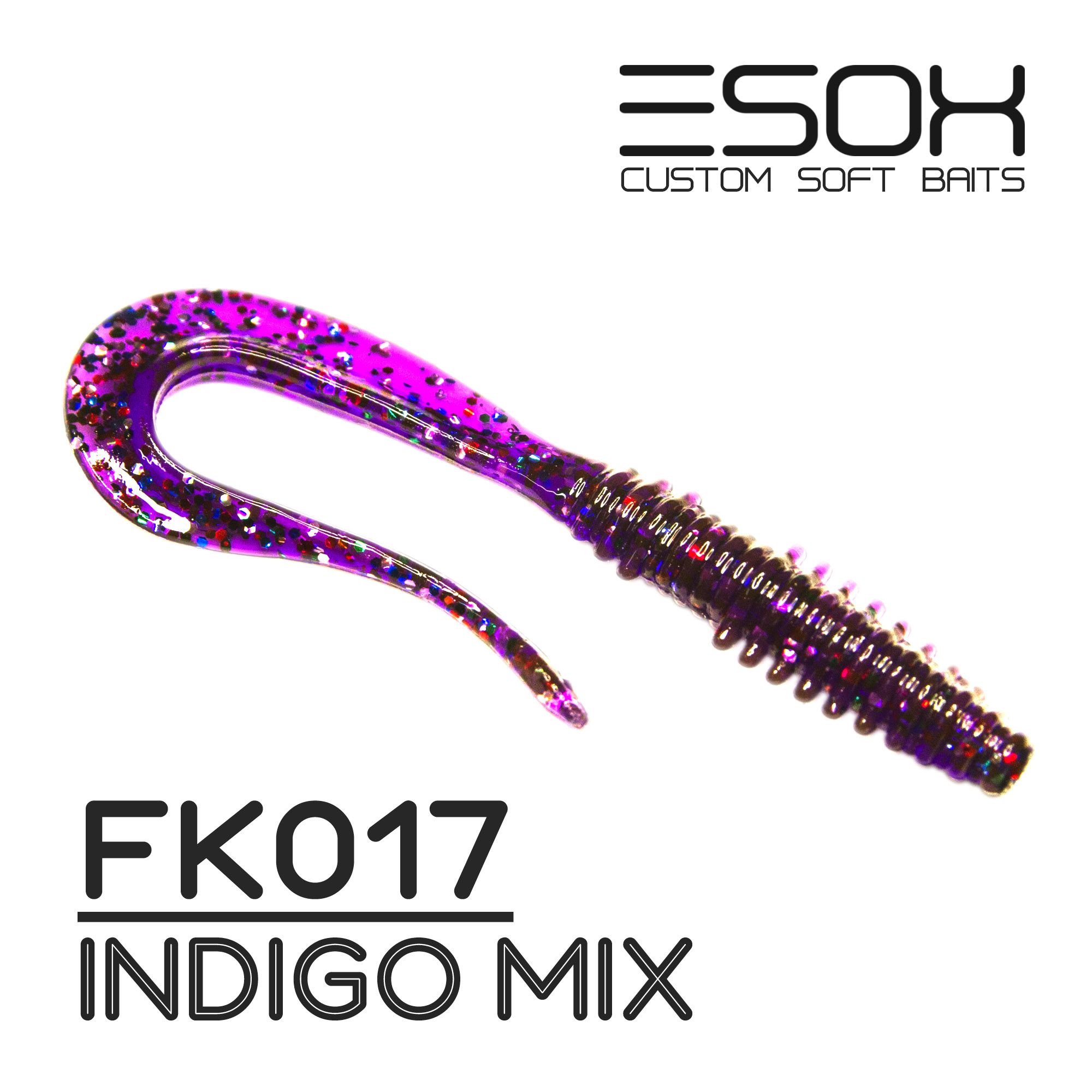 

Силиконовая приманка Esox Fast Wag 58 мм цвет FK017 Indigo Mix 8 шт, Fast Wag
