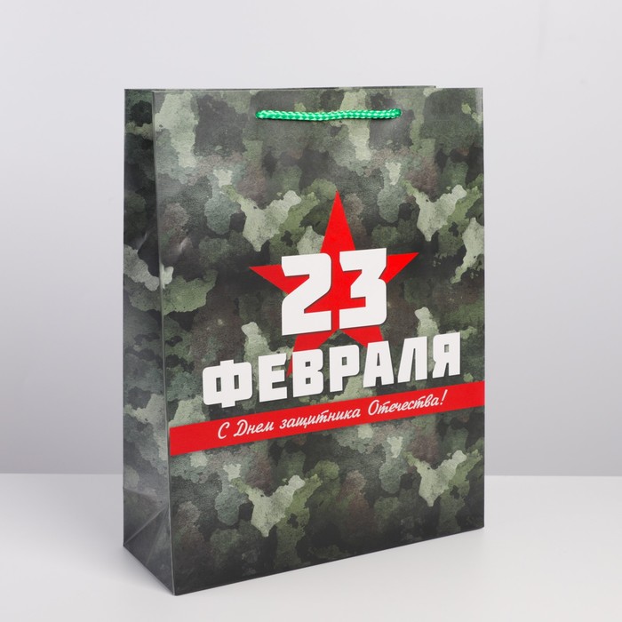 

Пакет ламинированный вертикальный «Отечество», L 31 × 40 × 11,5 см, Подарочная упаковка 23 февраля