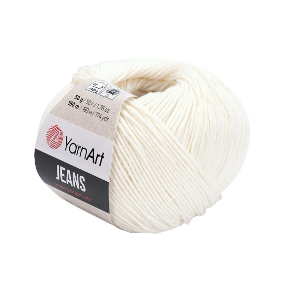 

Пряжа YarnArt 819 Jeans 3 молочный, Белый, Jeans