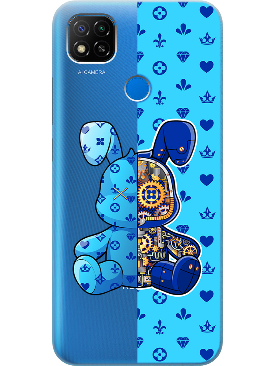 

Силиконовый чехол на Xiaomi Redmi 10A/9C с принтом "Голубой Кролик с механизмом", Прозрачный;голубой;синий, 723311771