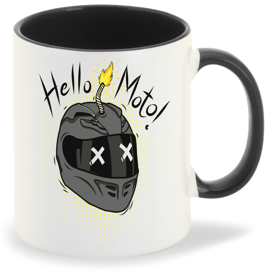 

Кружка CoolPodarok Иллюстрация Шлем Hello Moto, Иллюстрация Шлем Hello Moto
