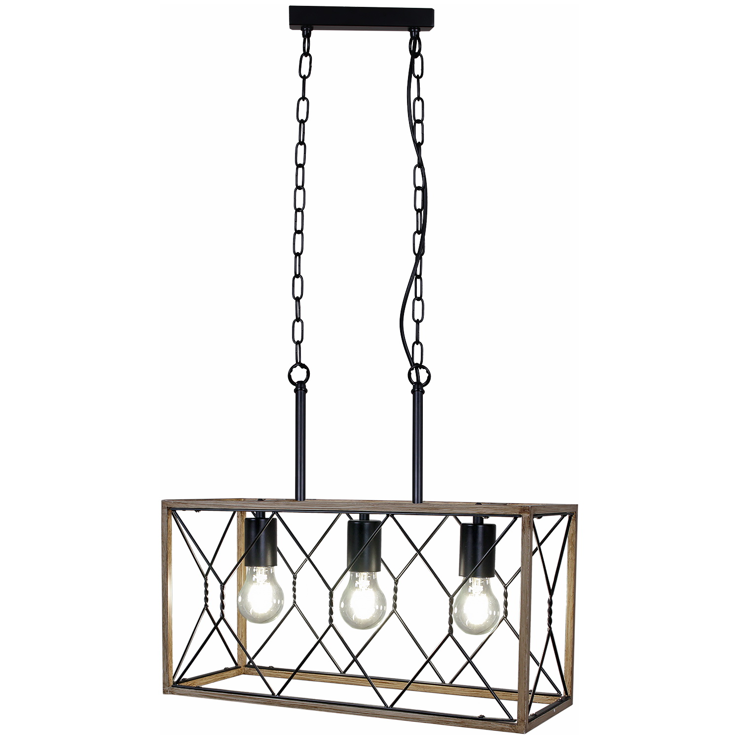 

Люстра подвесная Illumico IL1008-3LL-05 BK WOOD