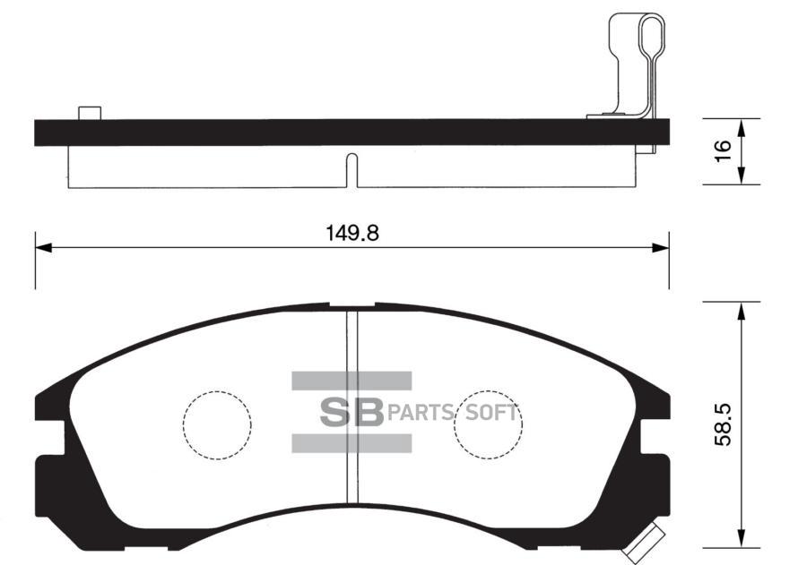 

Тормозные колодки Sangsin brake передние дисковые SP1068