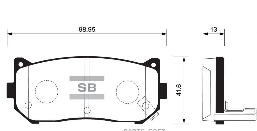 

Тормозные колодки Sangsin brake задние дисковые SP1079R