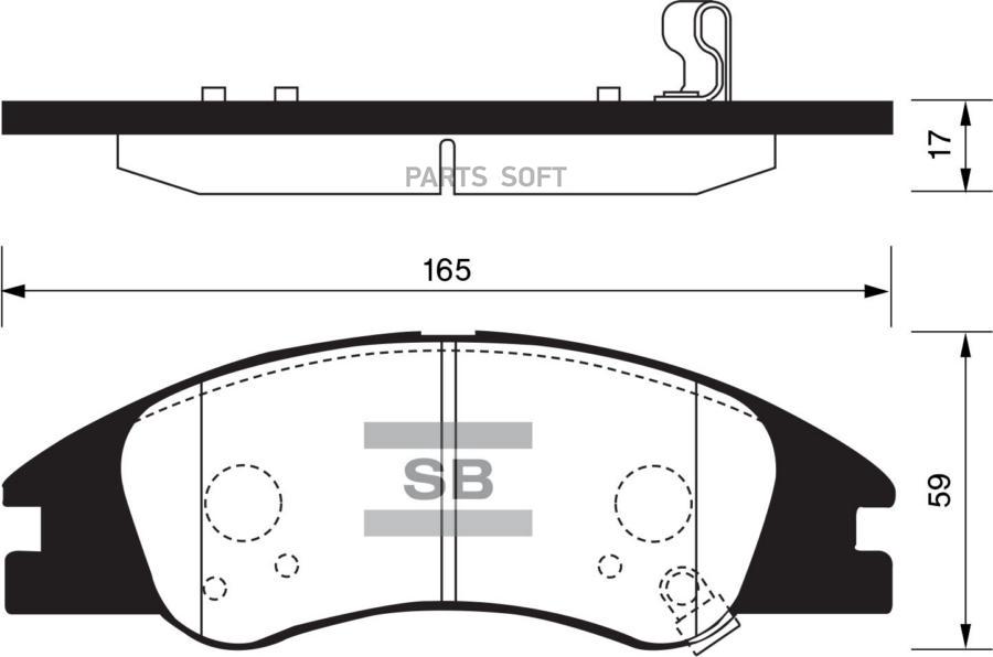 

Тормозные колодки Sangsin brake передние дисковые SP1167