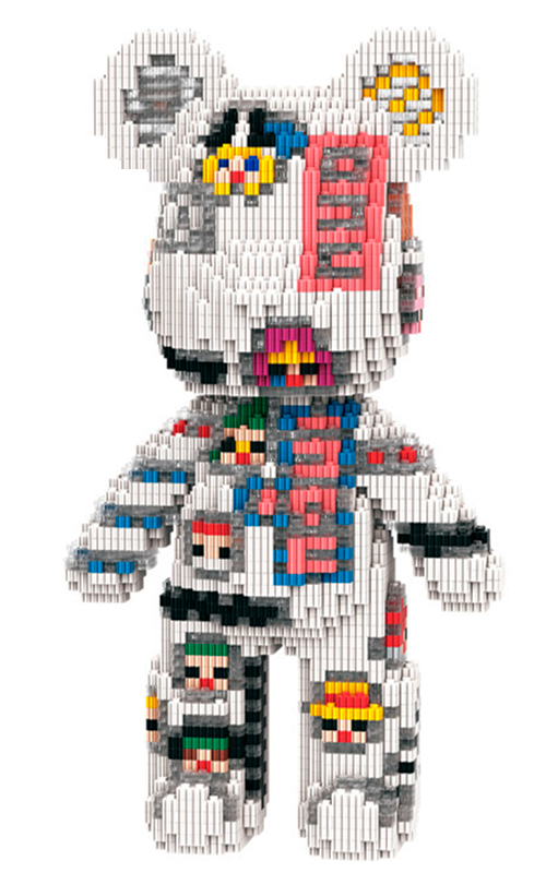 Конструктор MPIN пластиковый 3D BearBrick Медведь, детали 3680, K-00006