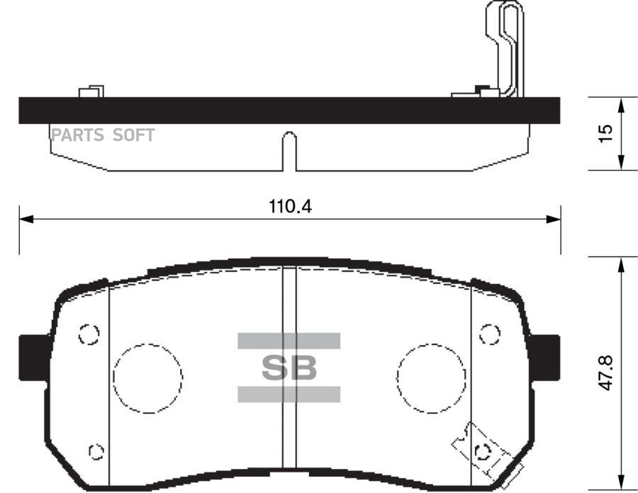 

Тормозные колодки Sangsin brake задние дисковые SP1192