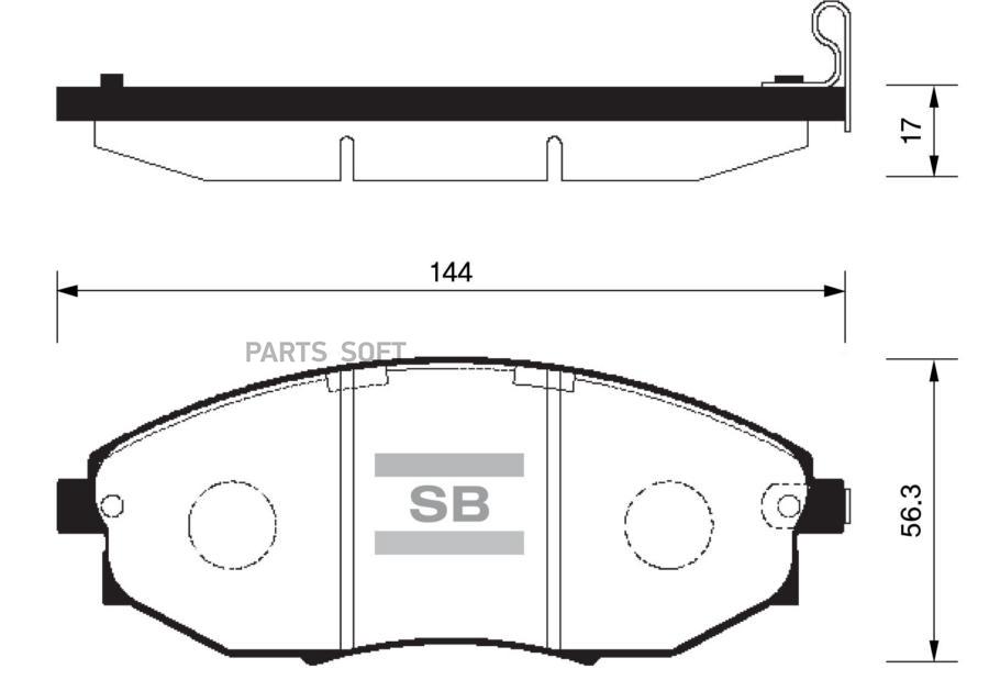 

Тормозные колодки Sangsin brake передние дисковые SP1193