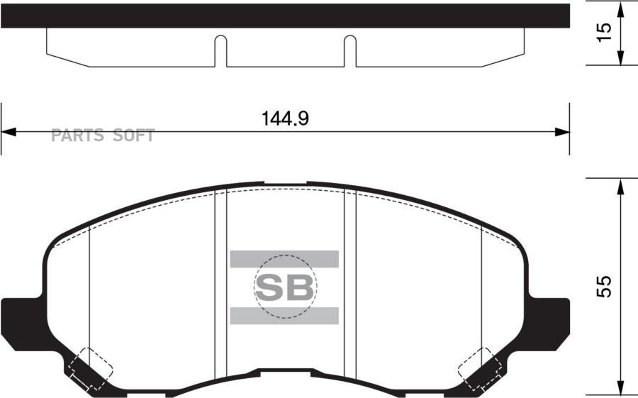 

Тормозные колодки Sangsin brake передние дисковые SP1360