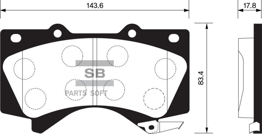 

Тормозные колодки Sangsin brake передние дисковые SP1381