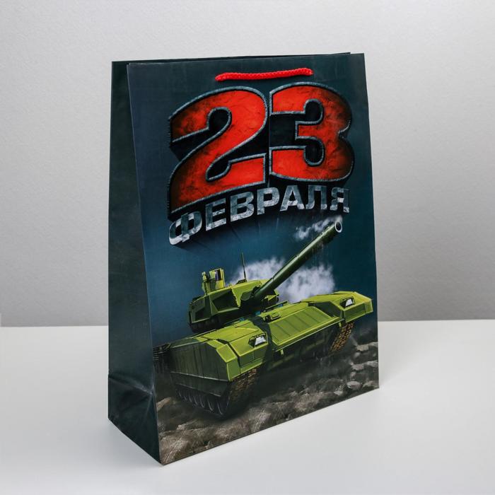 

Пакет ламинированный вертикальный «С днём защитника», L 31 × 40 × 11.5 см, Подарочная упаковка 23 февраля