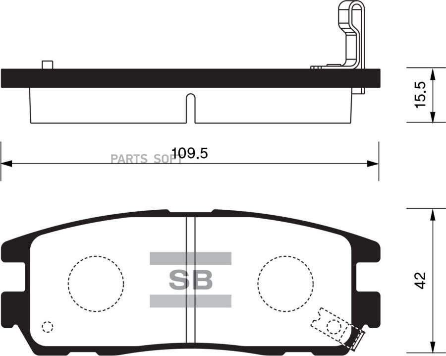

Тормозные колодки Sangsin brake задние дисковые SP2089